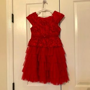 Beautiful red dress for little girls